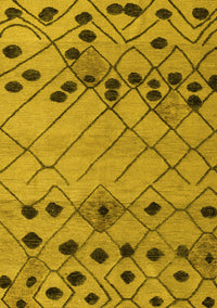 Abstract Yellow Modern Rug, abs4463yw