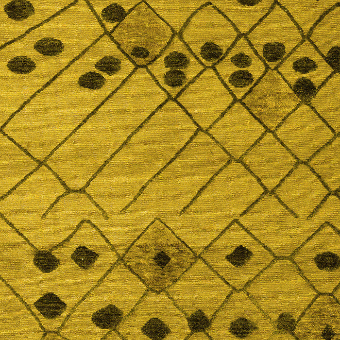 Abstract Yellow Modern Rug, abs4463yw