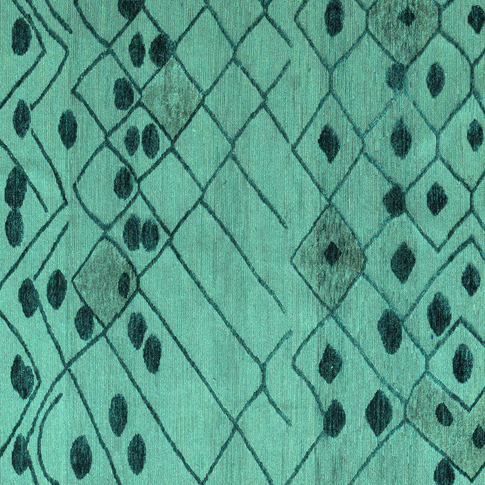 Square Abstract Turquoise Modern Rug, abs4463turq