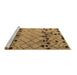 Sideview of Machine Washable Abstract Brown Modern Rug, wshabs4463brn