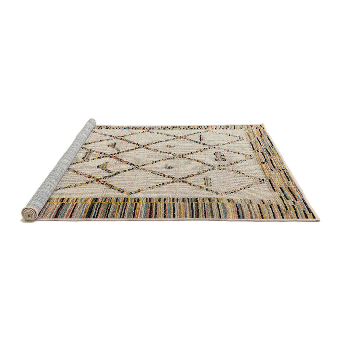 Sideview of Machine Washable Abstract Dark Almond Brown Rug, wshabs4464