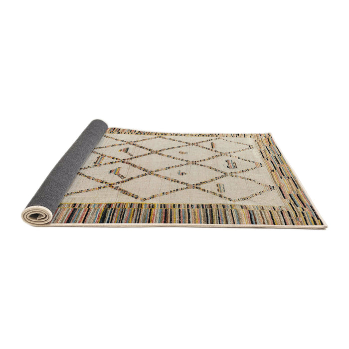 Sideview of Abstract Dark Almond Brown Solid Rug, abs4464