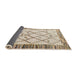 Sideview of Abstract Dark Almond Brown Solid Rug, abs4464