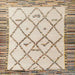 Square Abstract Dark Almond Brown Solid Rug, abs4464