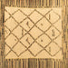 Square Solid Brown Modern Rug, abs4464brn