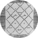 Round Solid Gray Modern Rug, abs4464gry