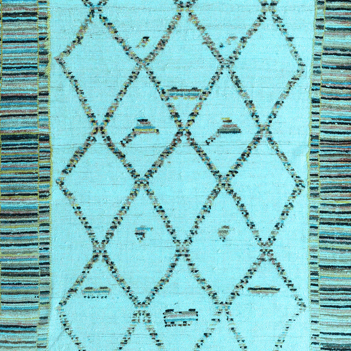 Machine Washable Solid Light Blue Modern Rug, wshabs4464lblu