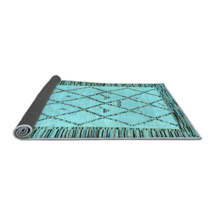 Sideview of Solid Light Blue Modern Rug, abs4464lblu