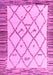 Machine Washable Solid Pink Modern Rug, wshabs4464pnk