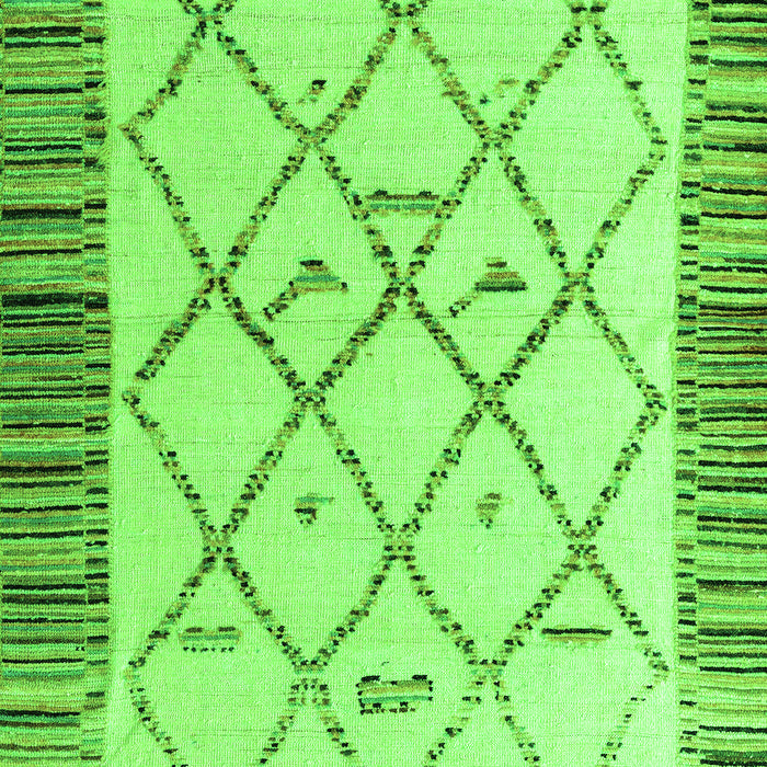 Machine Washable Solid Green Modern Area Rugs, wshabs4464grn