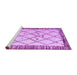 Sideview of Machine Washable Solid Purple Modern Area Rugs, wshabs4464pur