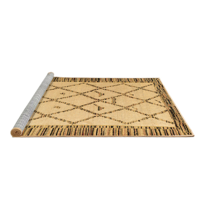 Sideview of Machine Washable Solid Brown Modern Rug, wshabs4464brn