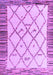 Machine Washable Solid Purple Modern Area Rugs, wshabs4464pur