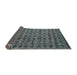 Sideview of Abstract Light Slate Gray Modern Rug, abs4465