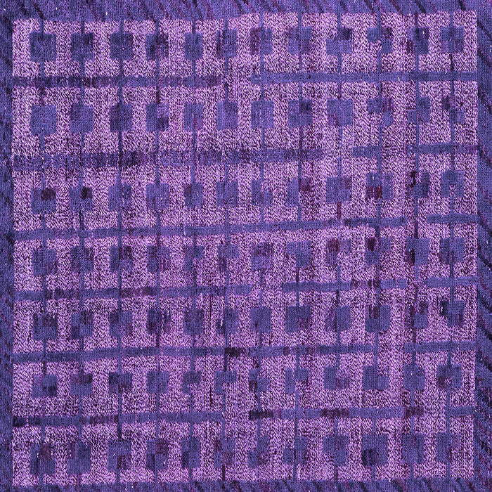Square Machine Washable Abstract Purple Modern Area Rugs, wshabs4465pur