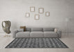 Machine Washable Abstract Gray Modern Rug in a Living Room,, wshabs4465gry