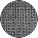 Round Machine Washable Abstract Gray Modern Rug, wshabs4465gry