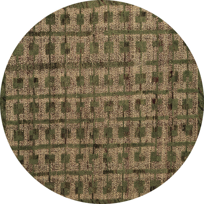 Round Machine Washable Abstract Brown Modern Rug, wshabs4465brn
