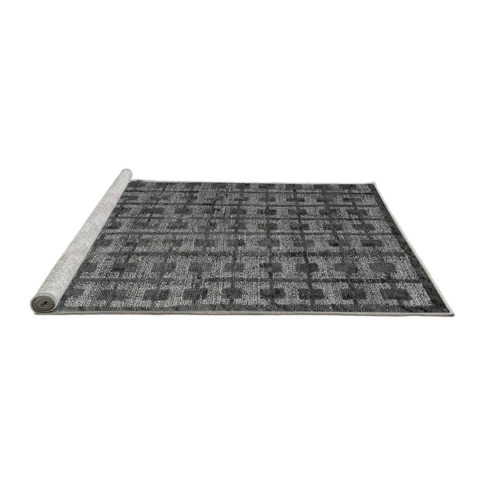 Sideview of Machine Washable Abstract Gray Modern Rug, wshabs4465gry