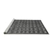 Sideview of Machine Washable Abstract Gray Modern Rug, wshabs4465gry