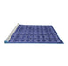 Sideview of Machine Washable Abstract Blue Modern Rug, wshabs4465blu