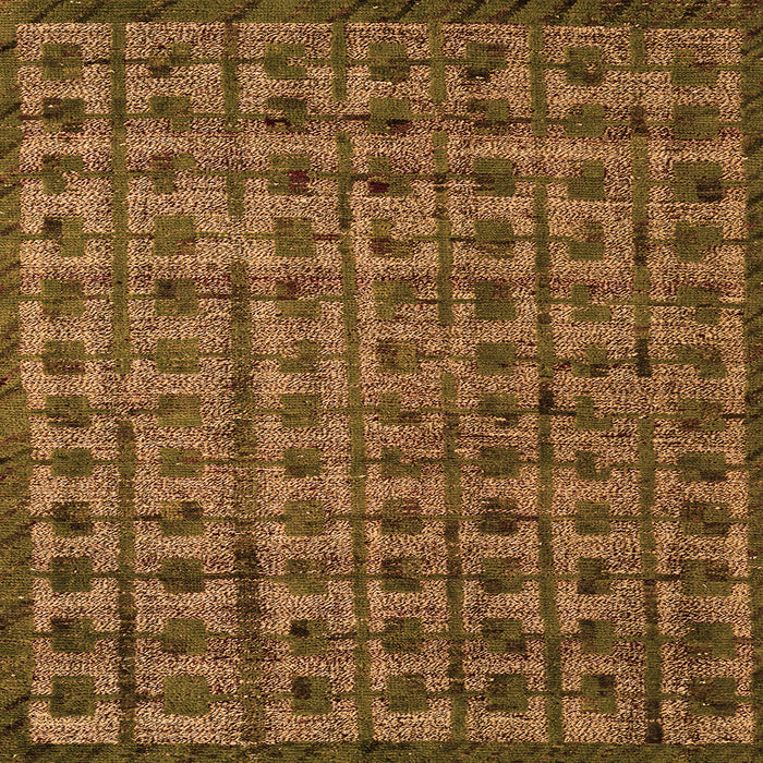 Square Abstract Orange Modern Rug, abs4465org