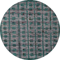 Round Machine Washable Abstract Light Slate Gray Rug, wshabs4465