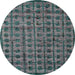 Round Machine Washable Abstract Light Slate Gray Rug, wshabs4465