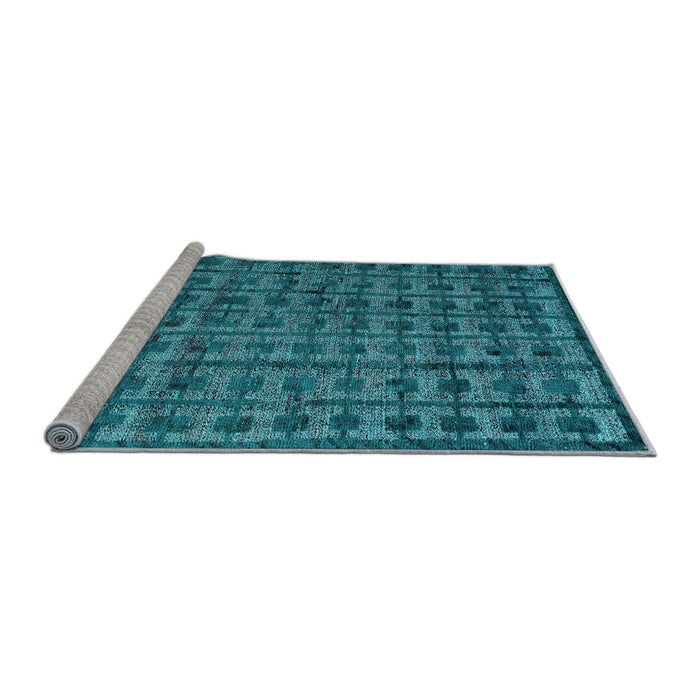 Sideview of Machine Washable Abstract Light Blue Modern Rug, wshabs4465lblu