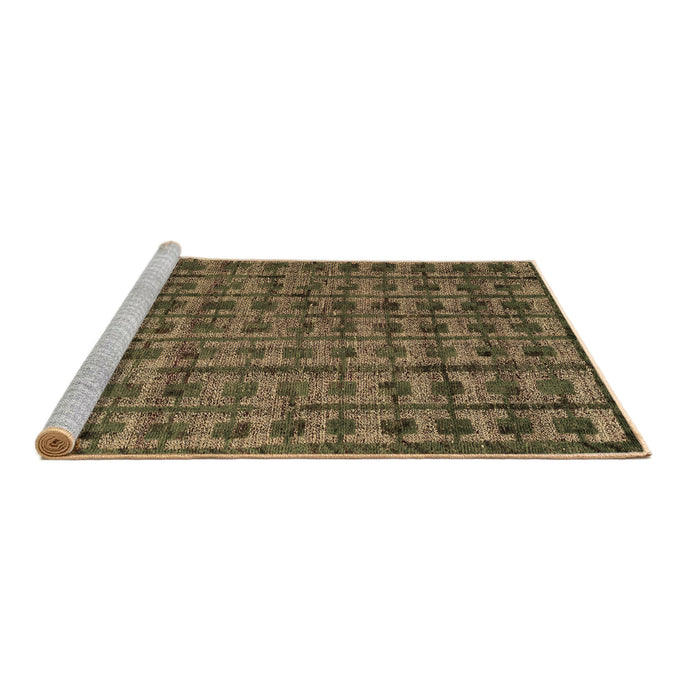 Sideview of Machine Washable Abstract Brown Modern Rug, wshabs4465brn