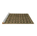 Sideview of Machine Washable Abstract Brown Modern Rug, wshabs4465brn