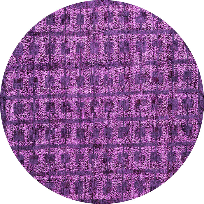 Round Abstract Pink Modern Rug, abs4465pnk
