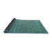 Sideview of Abstract Turquoise Green Modern Rug, abs4466