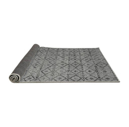 Sideview of Abstract Gray Modern Rug, abs4466gry