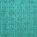 Square Machine Washable Abstract Turquoise Modern Area Rugs, wshabs4466turq