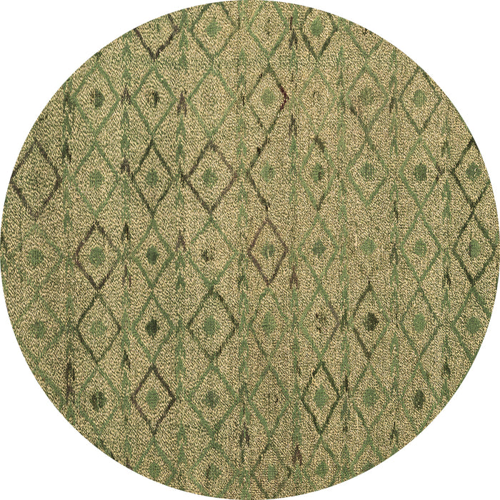 Round Abstract Brown Modern Rug, abs4466brn