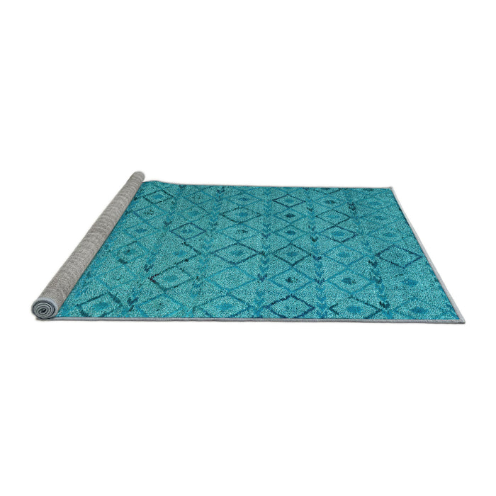 Sideview of Machine Washable Abstract Light Blue Modern Rug, wshabs4466lblu