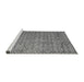 Sideview of Machine Washable Abstract Gray Modern Rug, wshabs4466gry