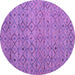 Round Abstract Pink Modern Rug, abs4466pnk