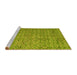 Sideview of Machine Washable Abstract Yellow Modern Rug, wshabs4466yw