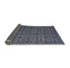 Sideview of Abstract Light Slate Gray Modern Rug, abs4467