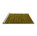 Sideview of Machine Washable Abstract Yellow Modern Rug, wshabs4467yw