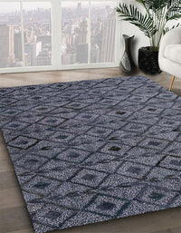 Abstract Light Slate Gray Modern Rug, abs4467