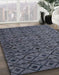 Machine Washable Abstract Light Slate Gray Rug in a Family Room, wshabs4467