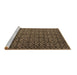 Sideview of Machine Washable Abstract Brown Modern Rug, wshabs4467brn