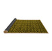 Sideview of Abstract Yellow Modern Rug, abs4467yw