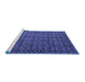 Sideview of Machine Washable Abstract Blue Modern Rug, wshabs4467blu