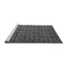 Sideview of Machine Washable Abstract Gray Modern Rug, wshabs4467gry