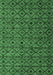 Machine Washable Abstract Emerald Green Modern Area Rugs, wshabs4467emgrn