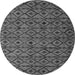 Round Abstract Gray Modern Rug, abs4467gry